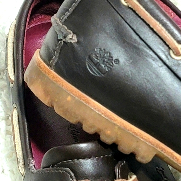 Vintage Timberland Women's Leather Boat  Loafers Shoes Size 8 W - Picture 9 of 12